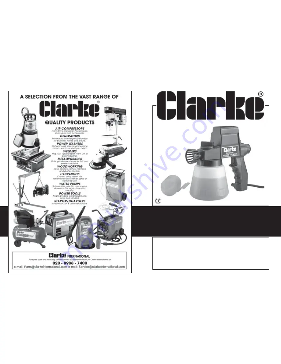 Clarke CAS45 Operating & Maintenance Instructions Download Page 1