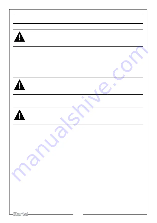 Clarke CPSB1 Operation & Maintenance Instructions Manual Download Page 3