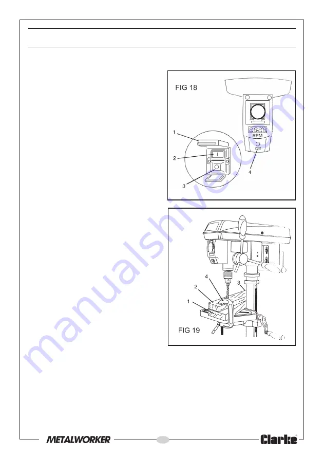 Clarke Metalworker CDP350V Operating & Maintenance Instructions Download Page 19