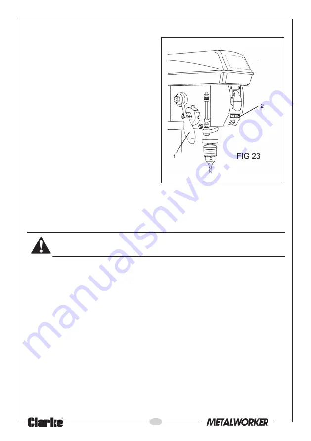 Clarke Metalworker CDP350V Скачать руководство пользователя страница 22