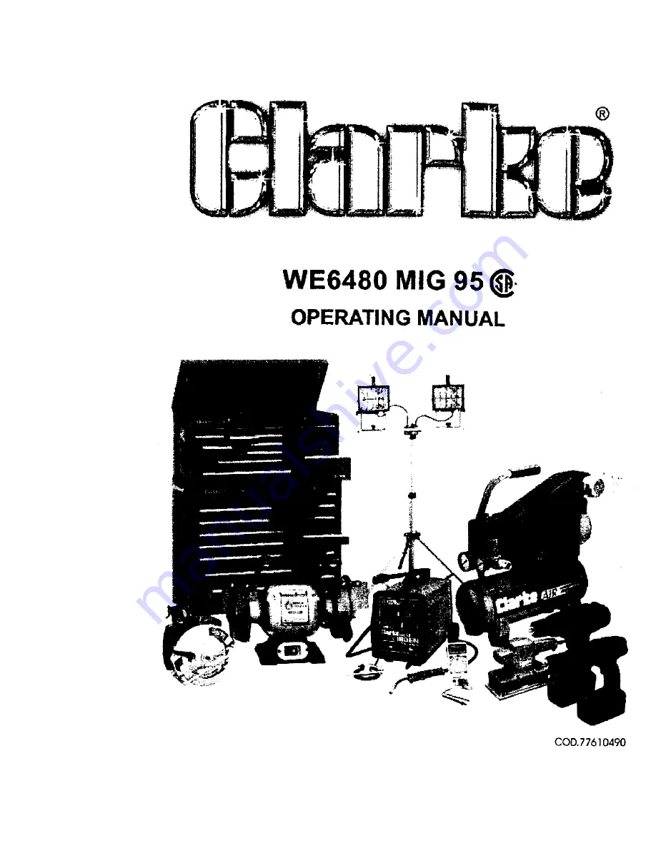 Clarke MIG 95 Operating & Maintenance Manual Download Page 12