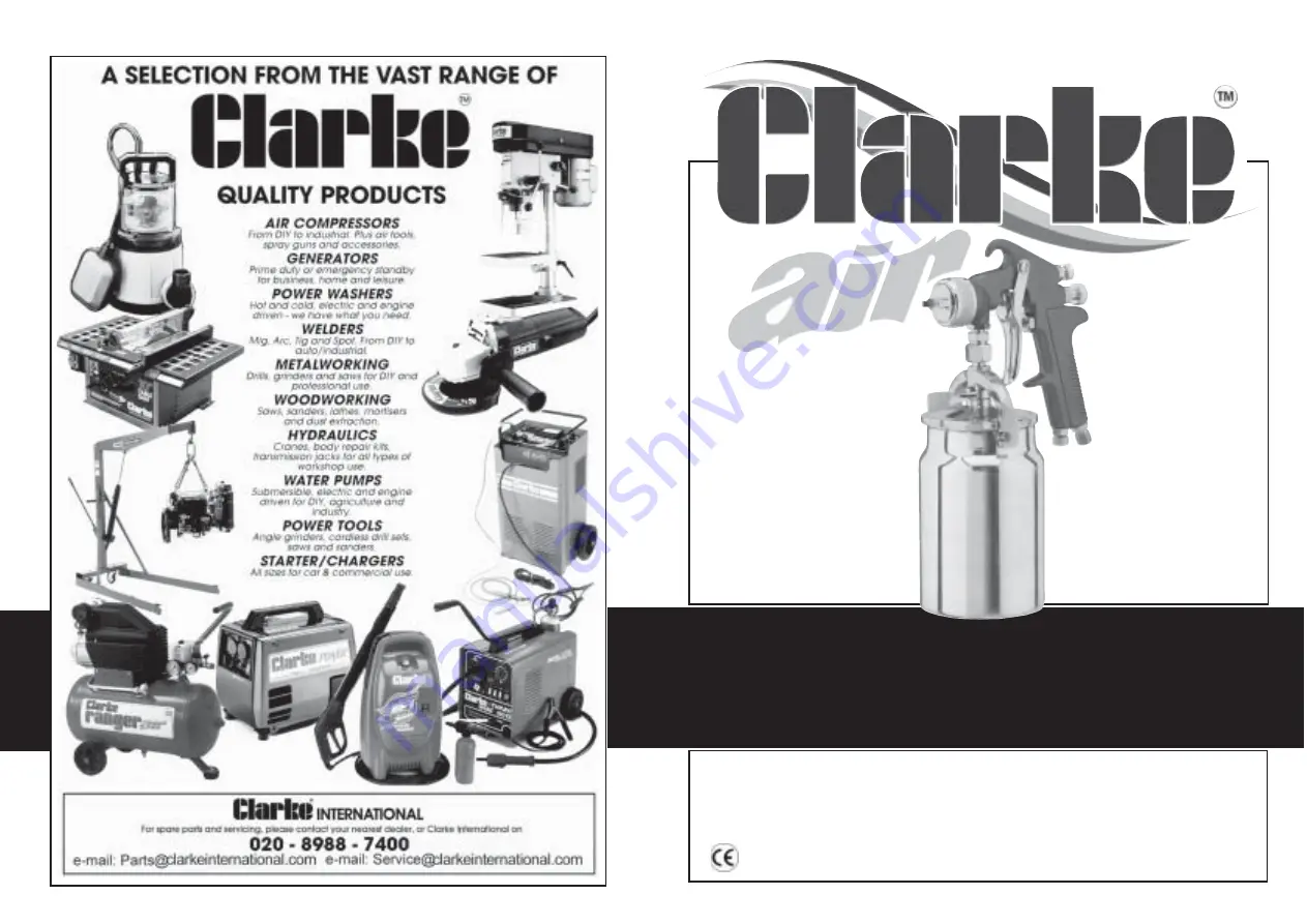 Clarke SP18C Скачать руководство пользователя страница 1