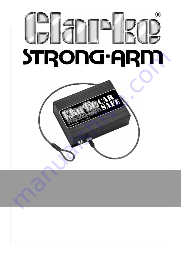 Clarke Strong-Arm CCS100 Operation & Maintenance Instructions Download Page 1