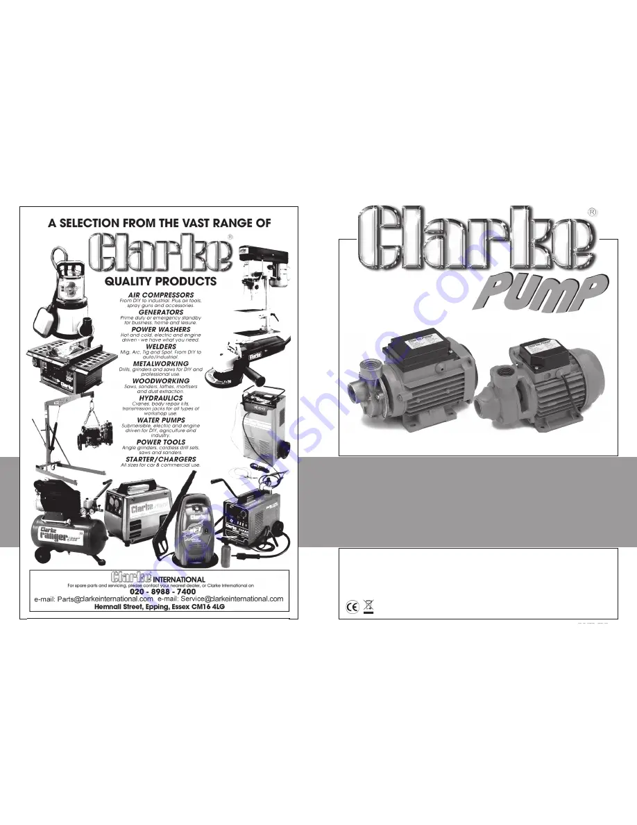 Clarke TAM101 Operating & Maintenance Instructions Download Page 1