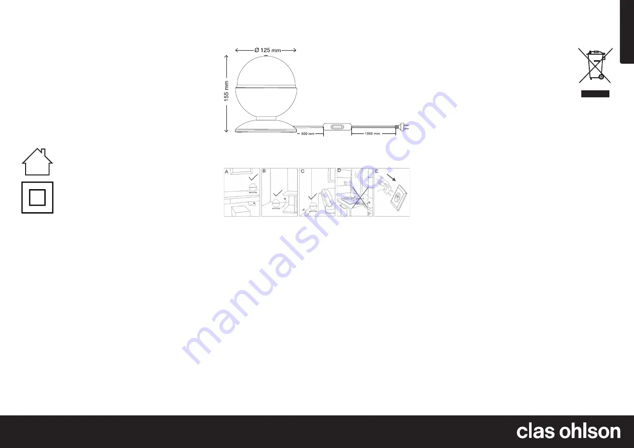 Clas Ohlson 36-6854 Скачать руководство пользователя страница 1