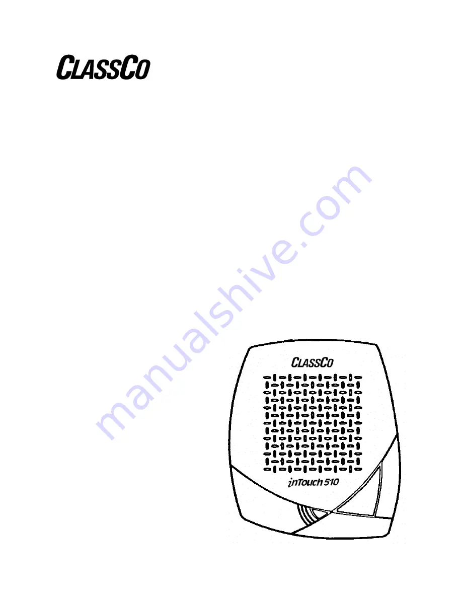 ClassCo InTouch 510 User Manual Download Page 1