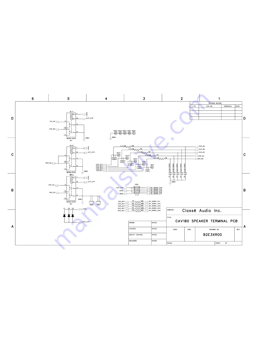 Classe Audio CAV-180 Service Manual Download Page 19