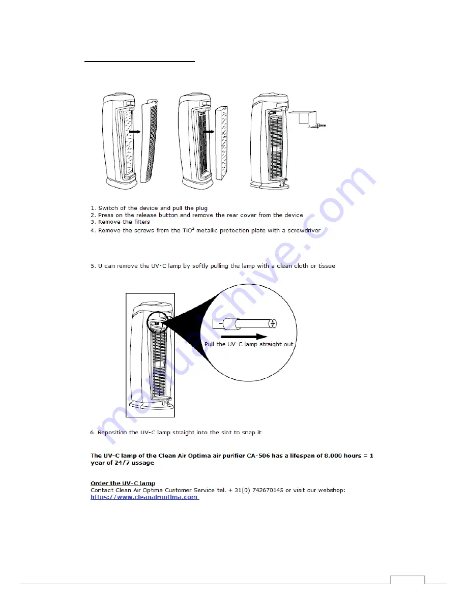 Clean Air Optima CA-506 Manual Download Page 9