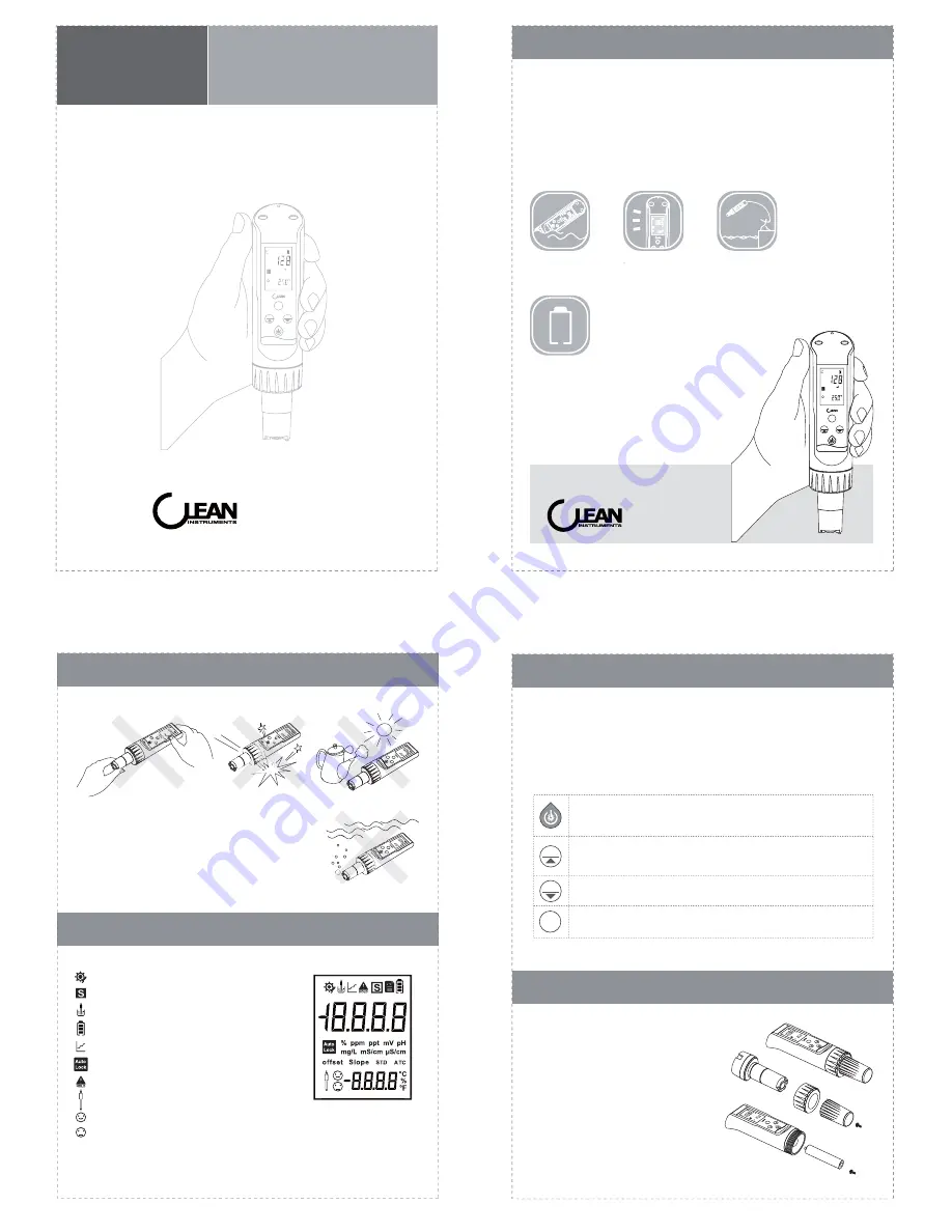 CLEAN Instruments CON30 Operation Manual Download Page 1