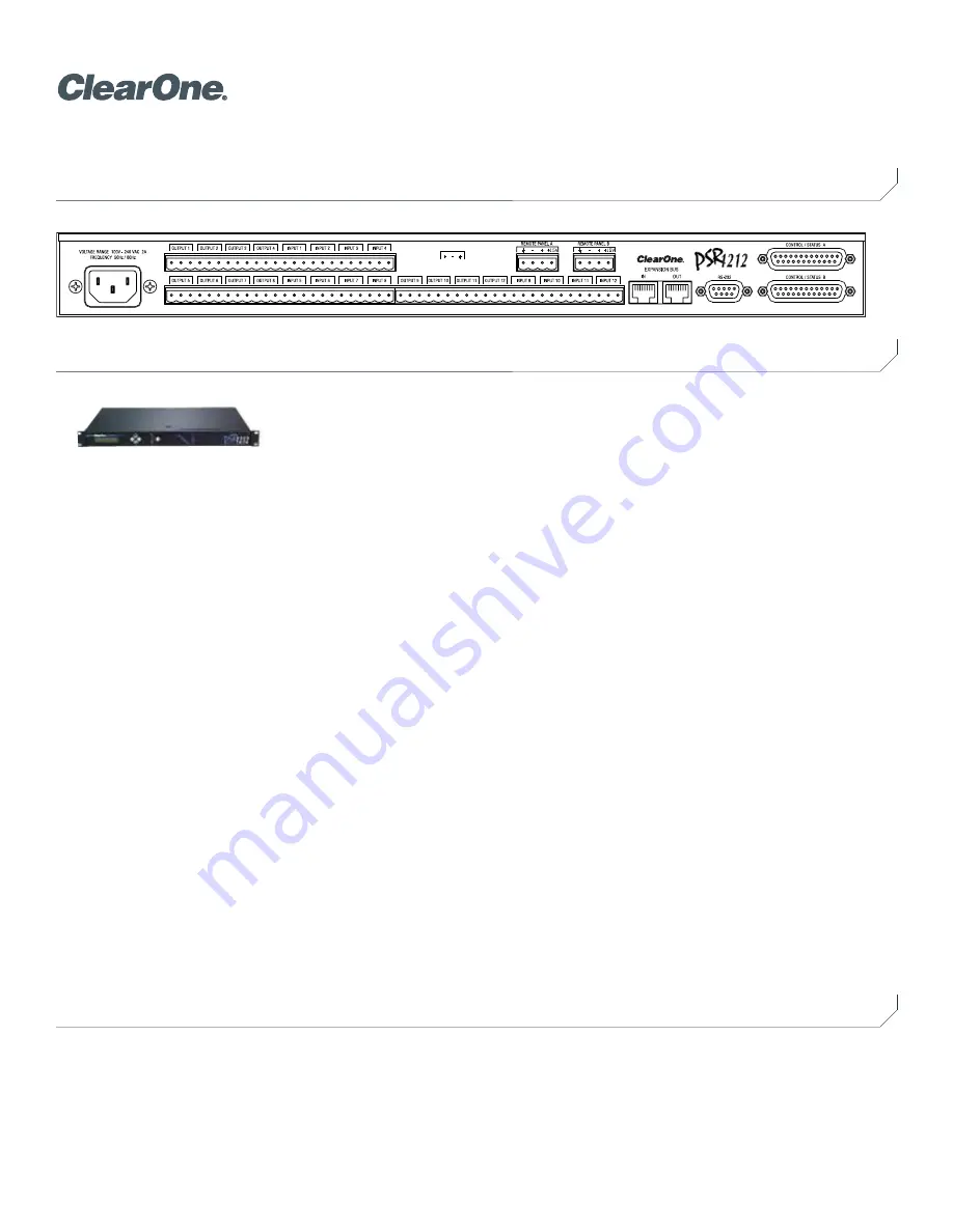 ClearOne PSR1212 Datasheet Download Page 2