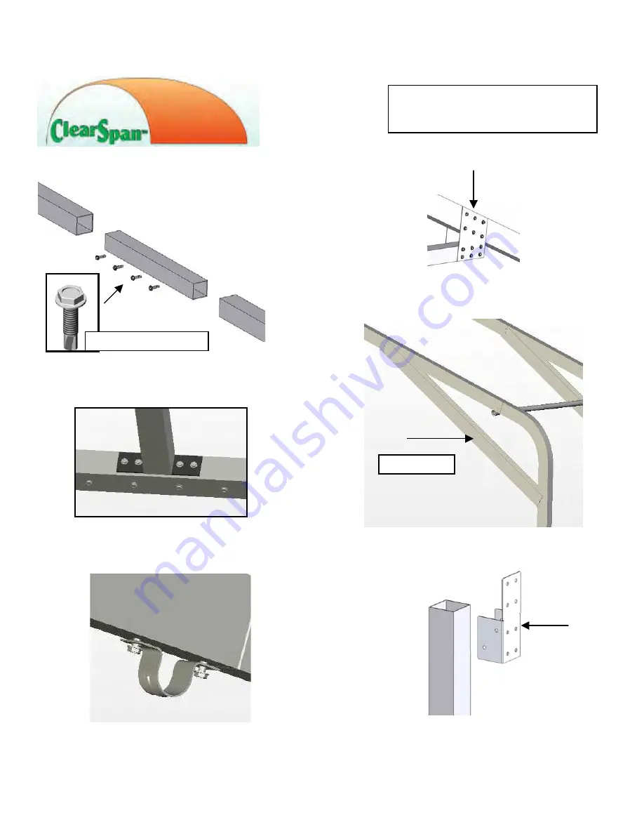 ClearSpan Carport 104980F Assembly Instructions Manual Download Page 5