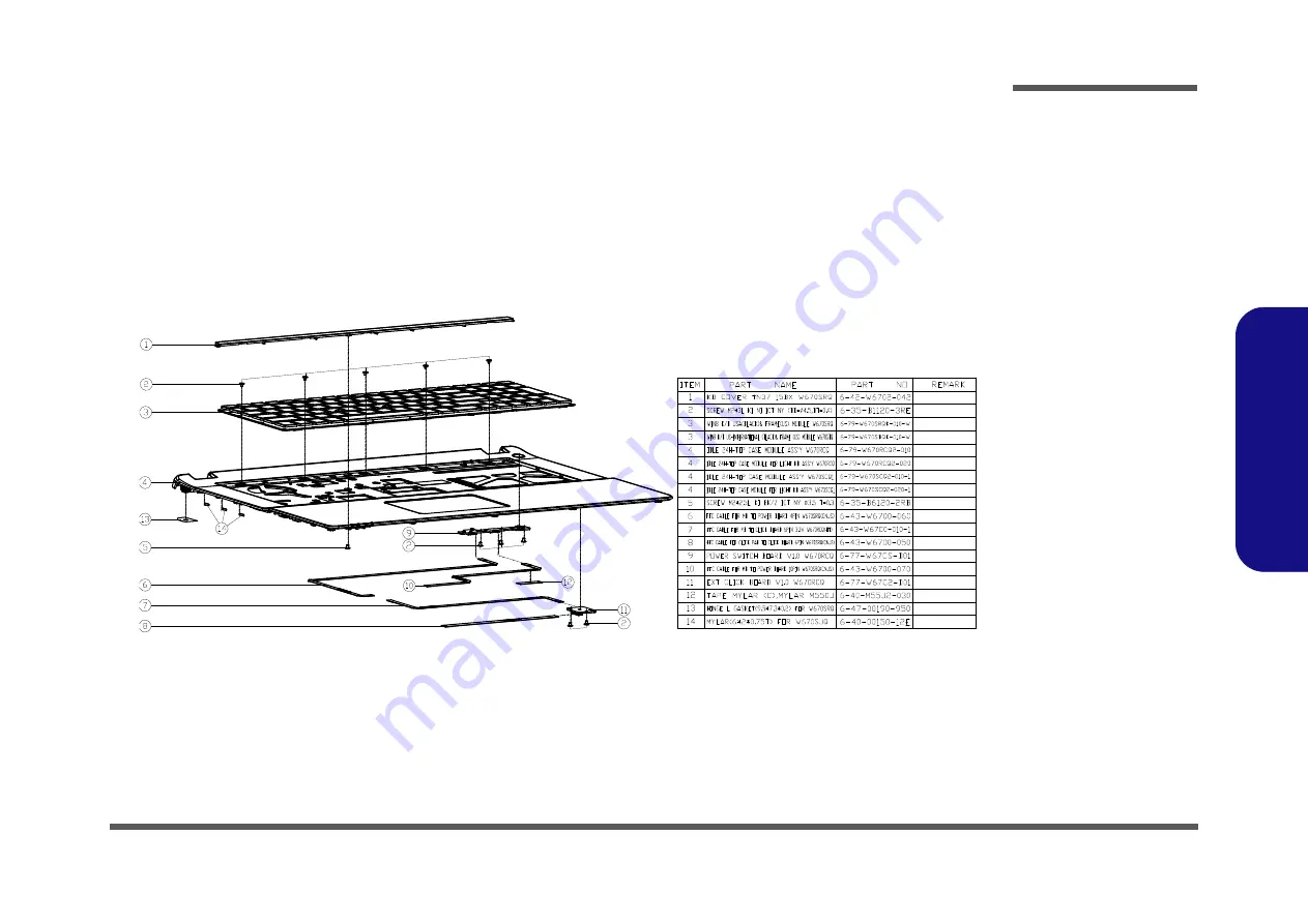 Clevo W670RCW Service Manual Download Page 45