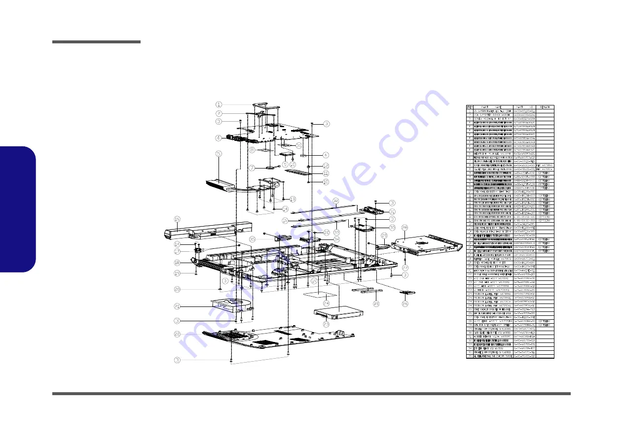 Clevo W670RCW Service Manual Download Page 46