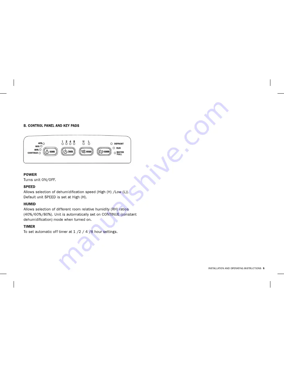 Cli-mate CLI-DH25-E Installation And Operation Instructoins Download Page 7