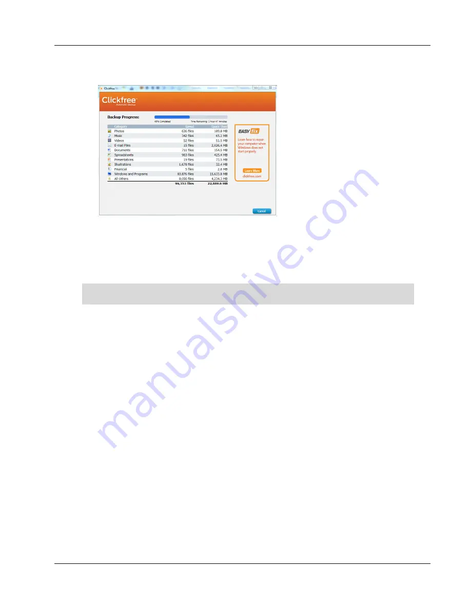 Clickfree C6 Easy Imaging User Manual Download Page 9