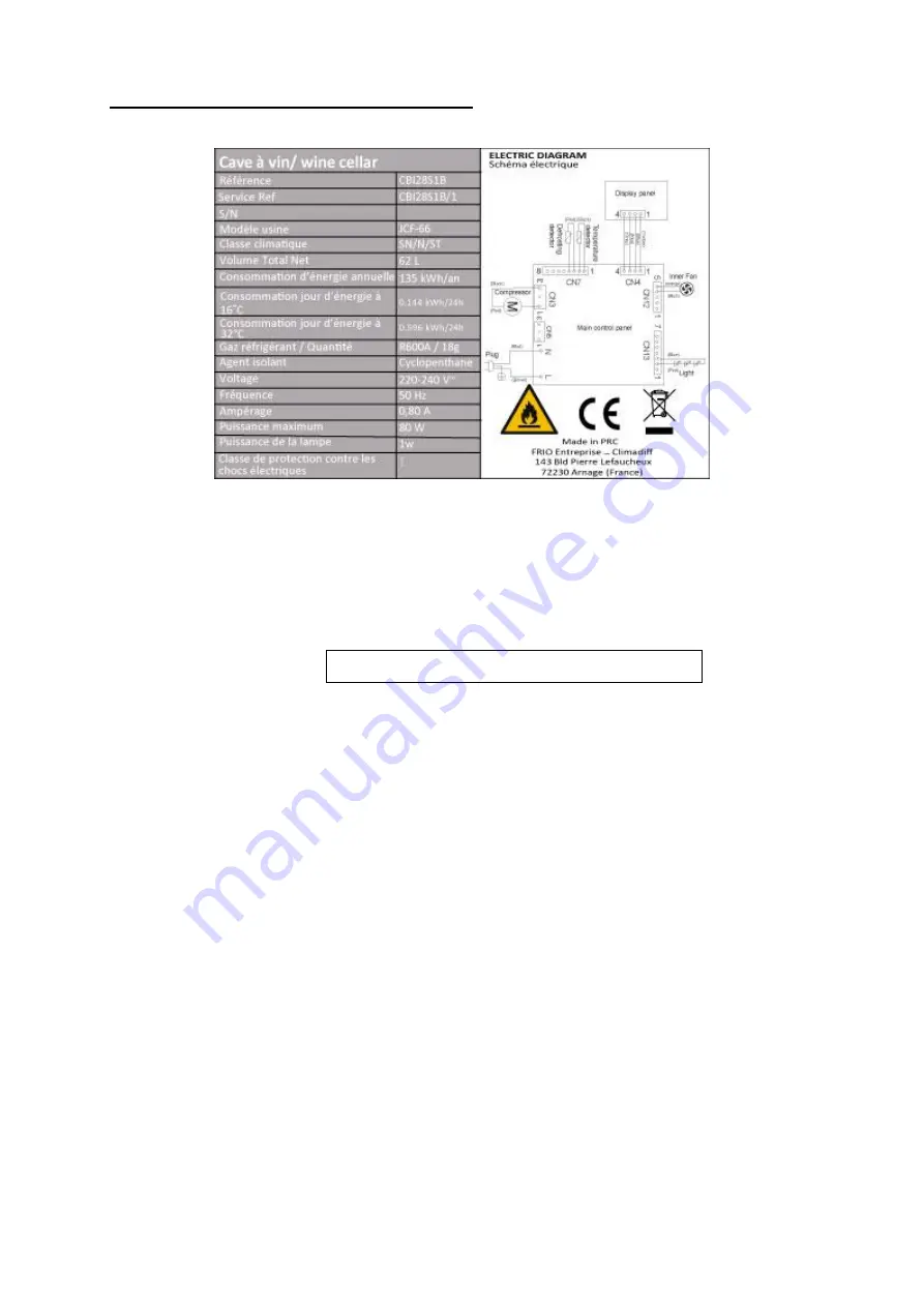 Climadiff CBI28S1B User Instructions Download Page 41