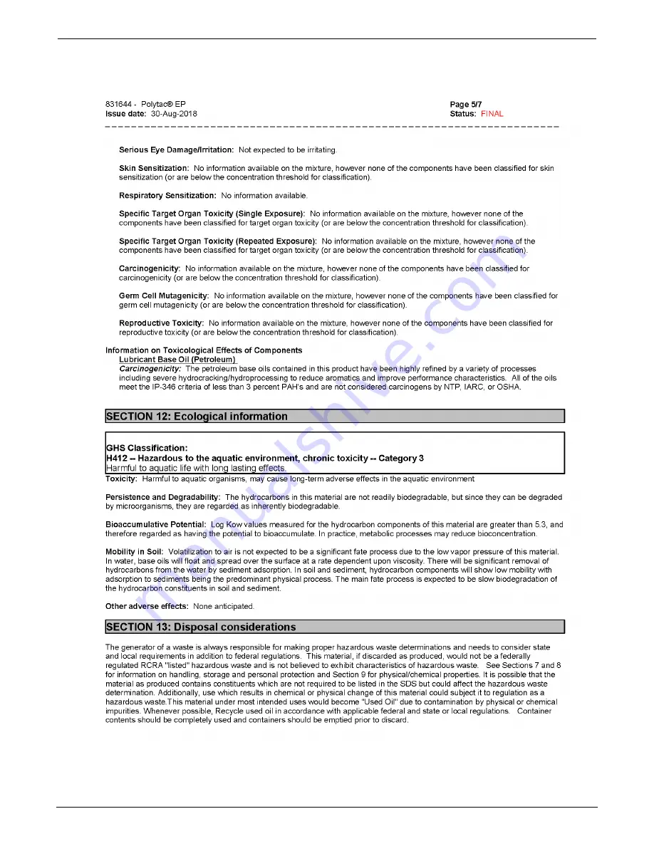 Climax FF7200 Operating Manual Download Page 142