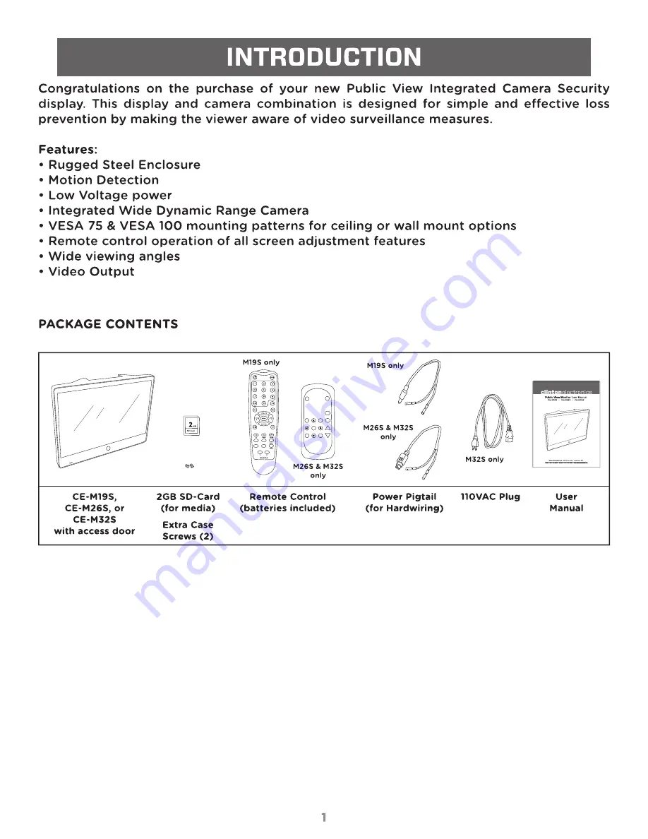 Clinton Electronics CE-M19S User Manual Download Page 6