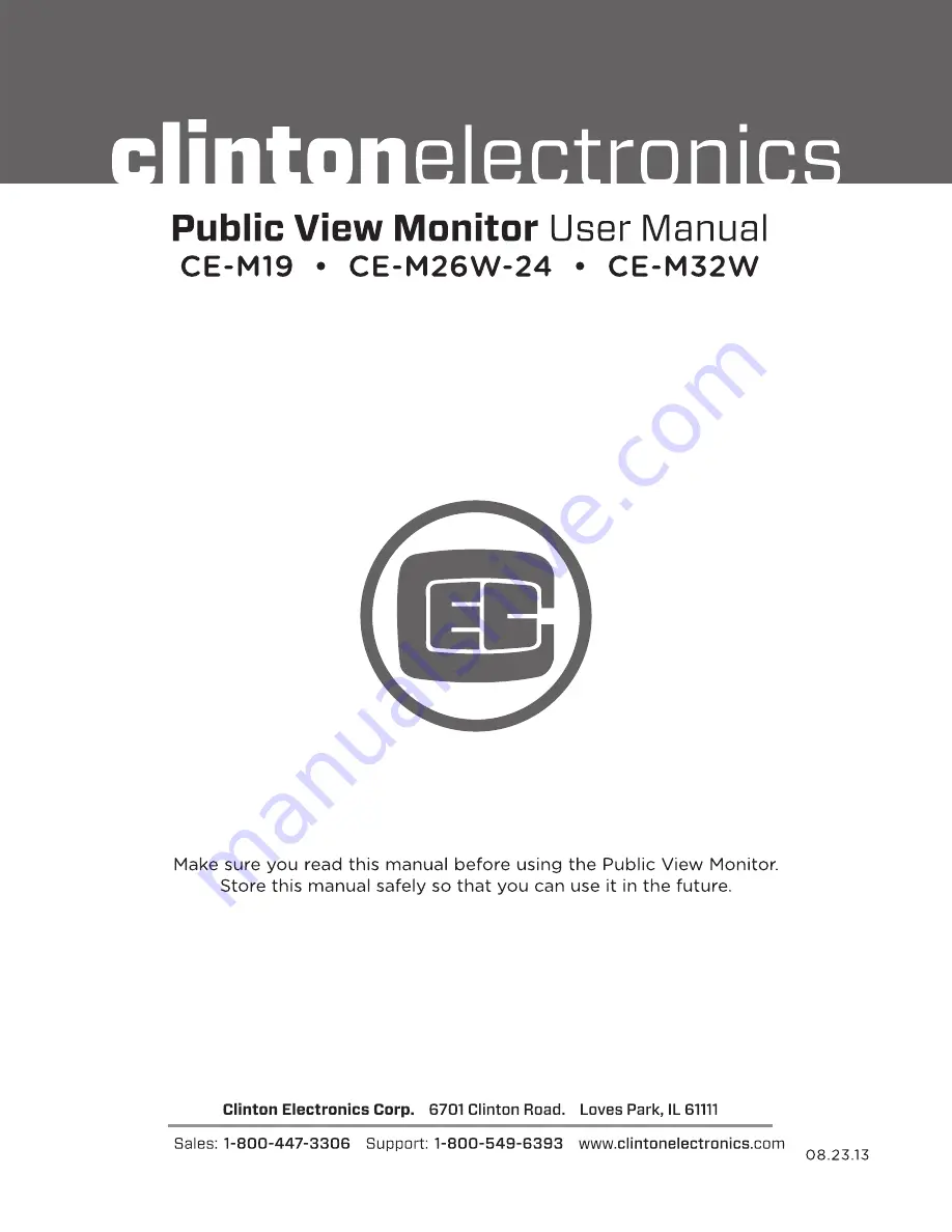 Clinton Electronics CE-M19S User Manual Download Page 39