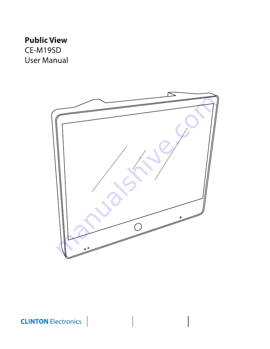 Clinton Electronics Public View CE-M19SD User Manual Download Page 1