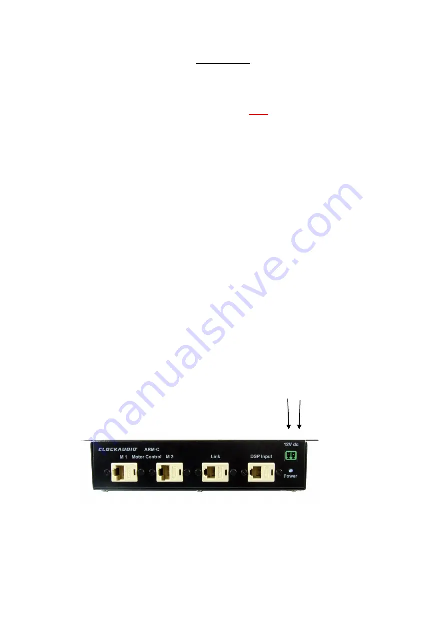 Clockaudio ARM-C Instructions Manual Download Page 4