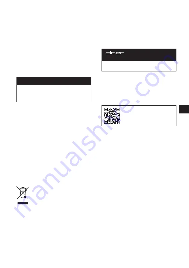 Cloer 6679 Instruction Manual Download Page 17