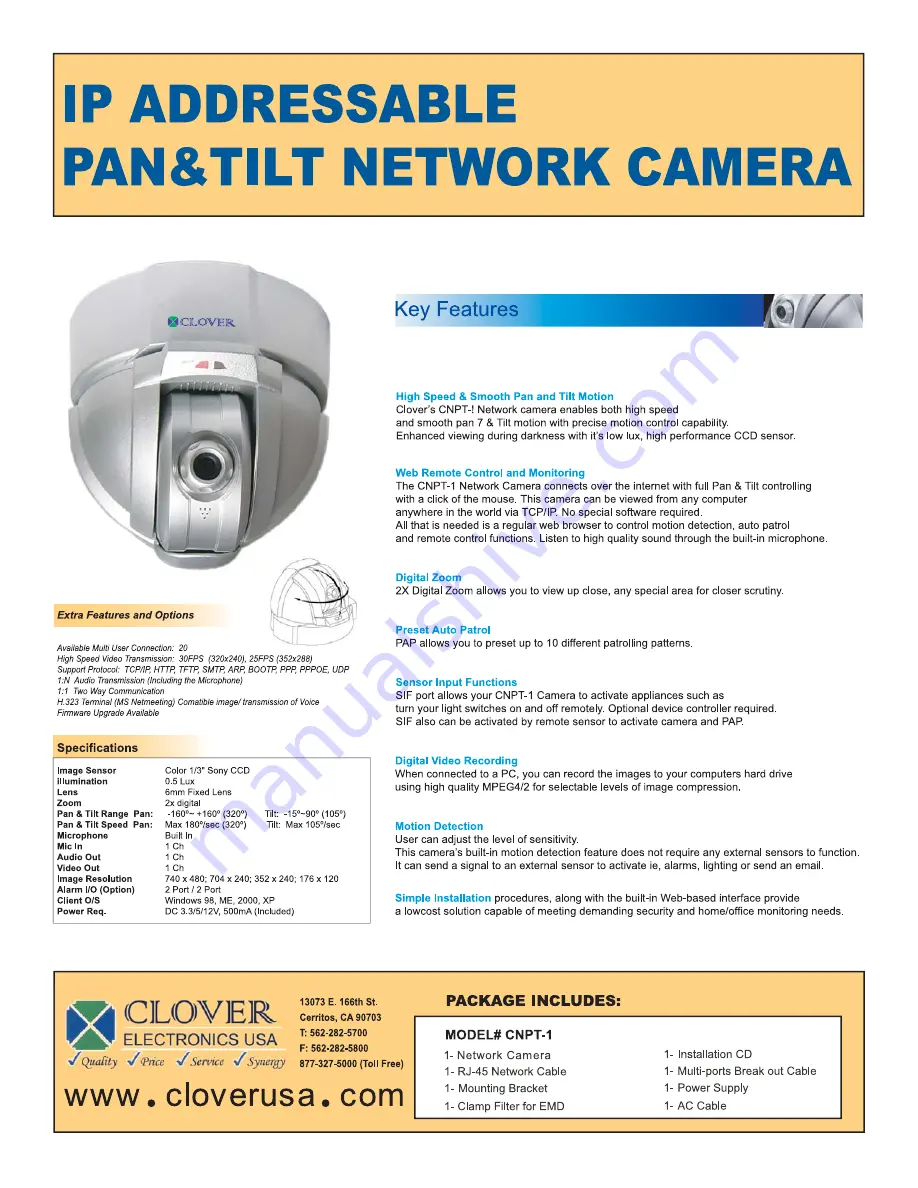 Clover CNPT-1 Скачать руководство пользователя страница 1