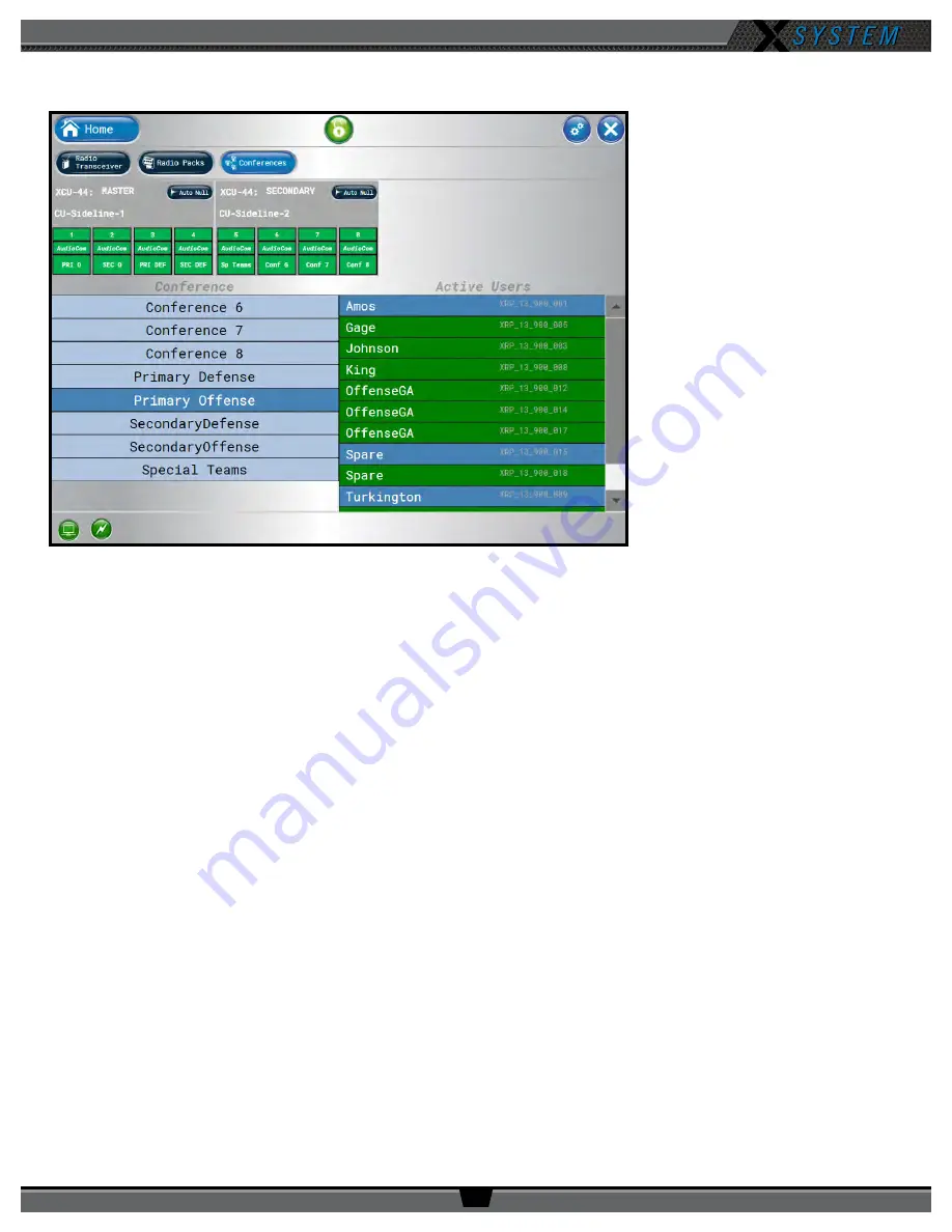 CoachComm X SYSTEM Operating Manual Download Page 61