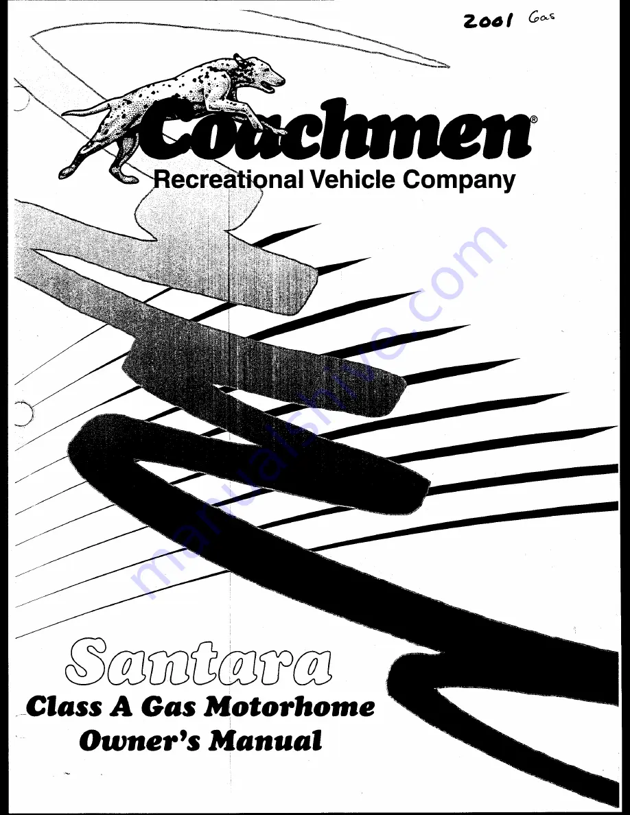 Coachmen RV Santara 2001 Owner'S Manual Download Page 1