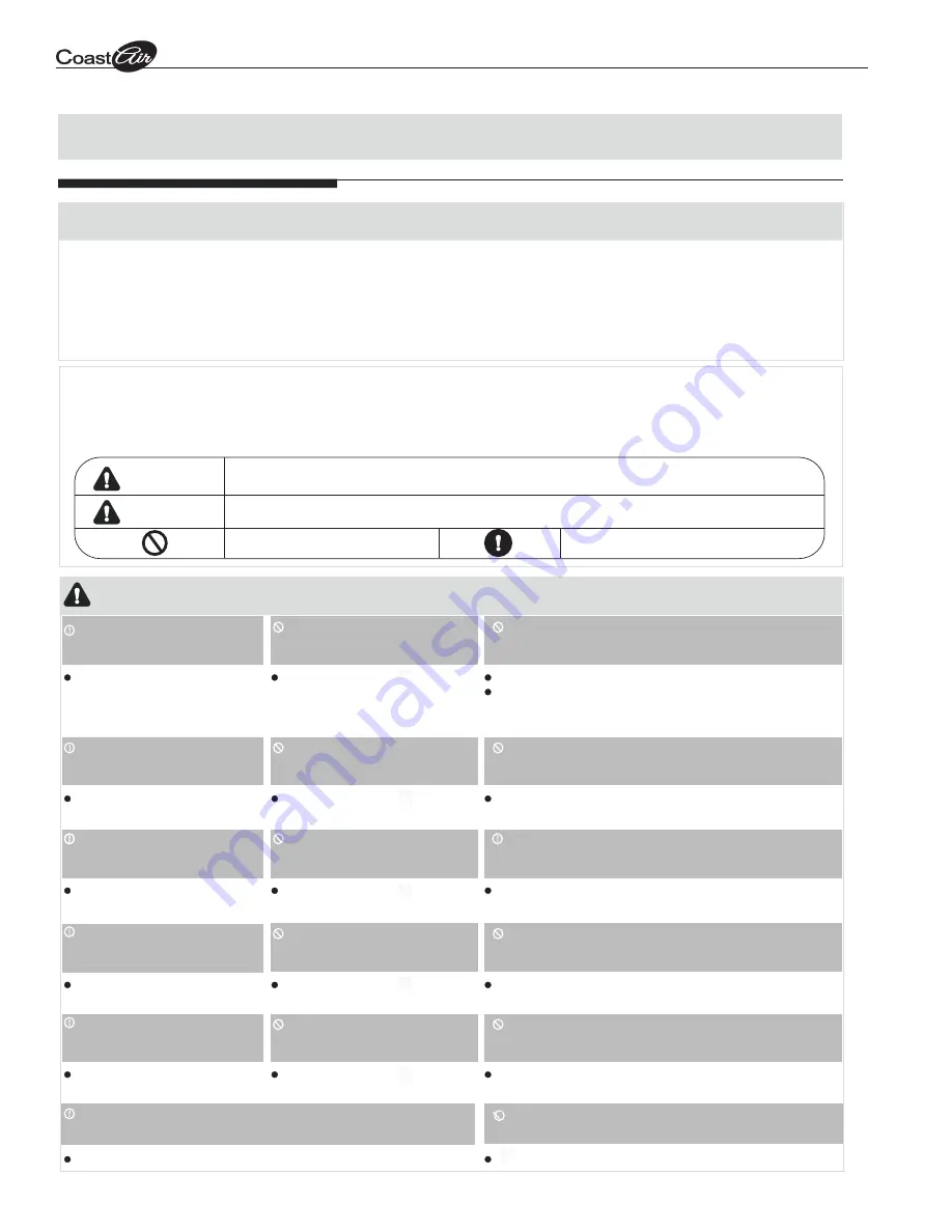 Coast-Air CEG-123A Installation And Operation Instruction Manual Download Page 2