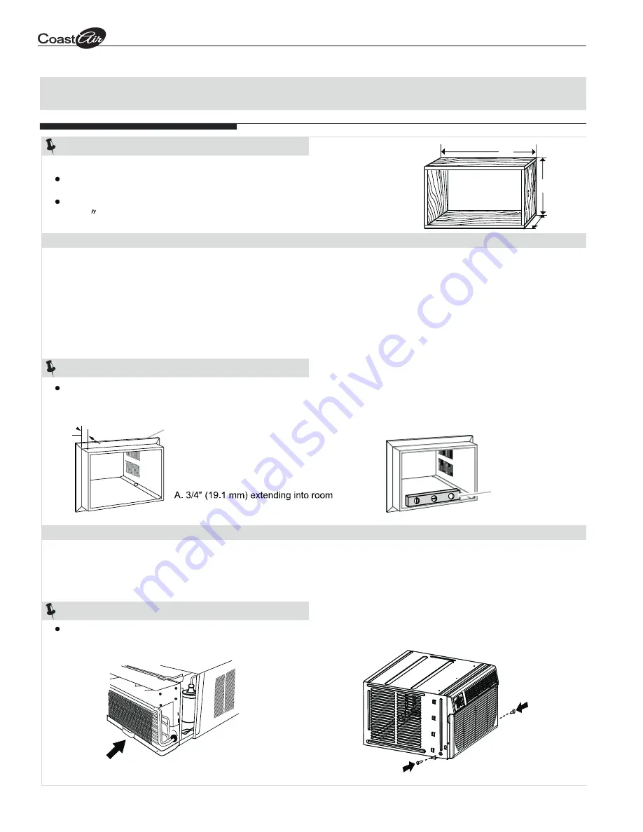 Coast-Air CEG-123A Installation And Operation Instruction Manual Download Page 10