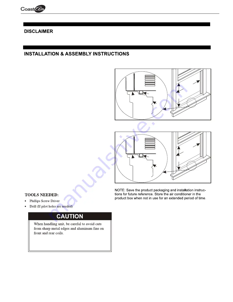 Coast-Air CEG081C Operating Instructions Manual Download Page 7