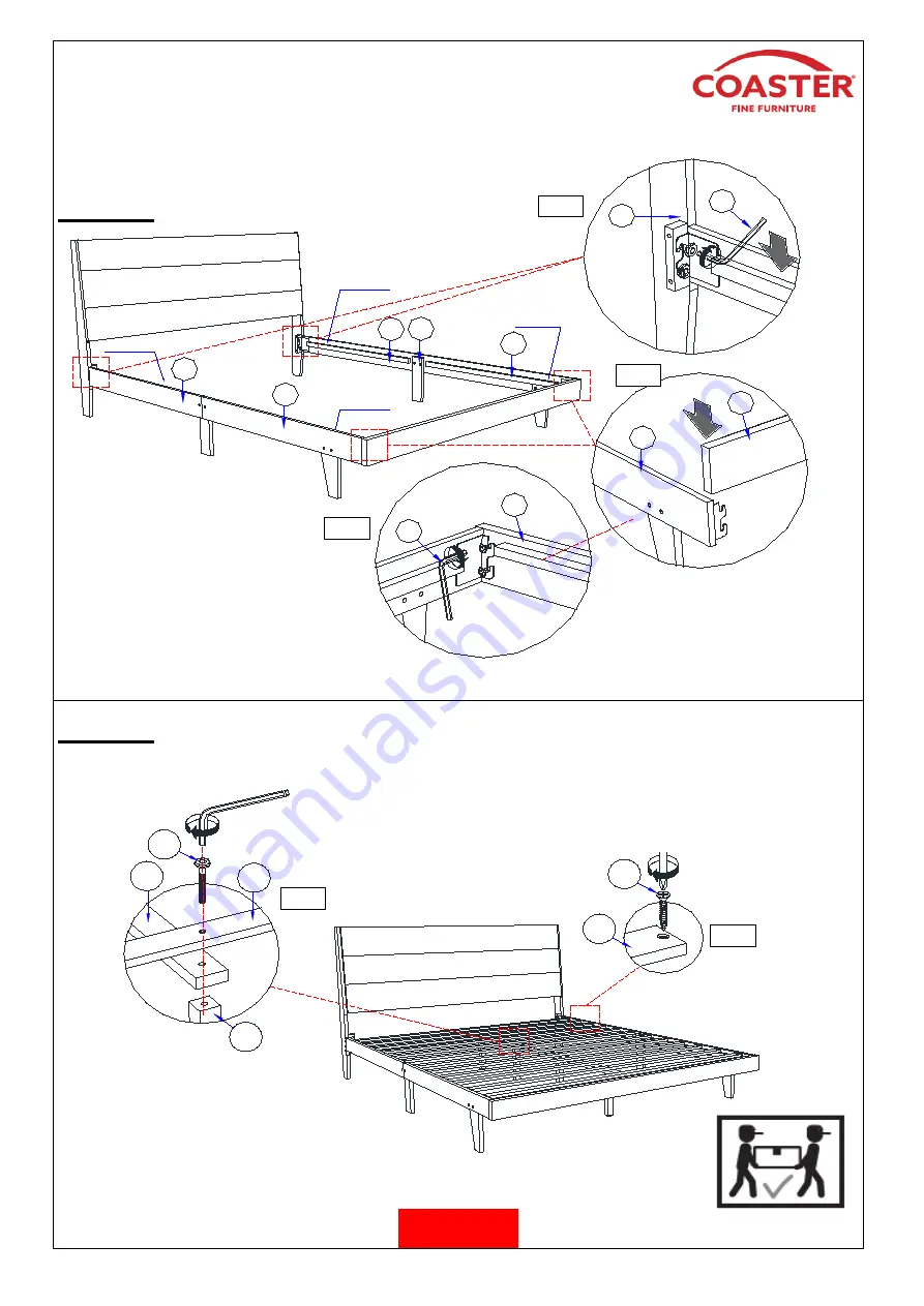 Coaster 215961Q Assembly Instructions Manual Download Page 5