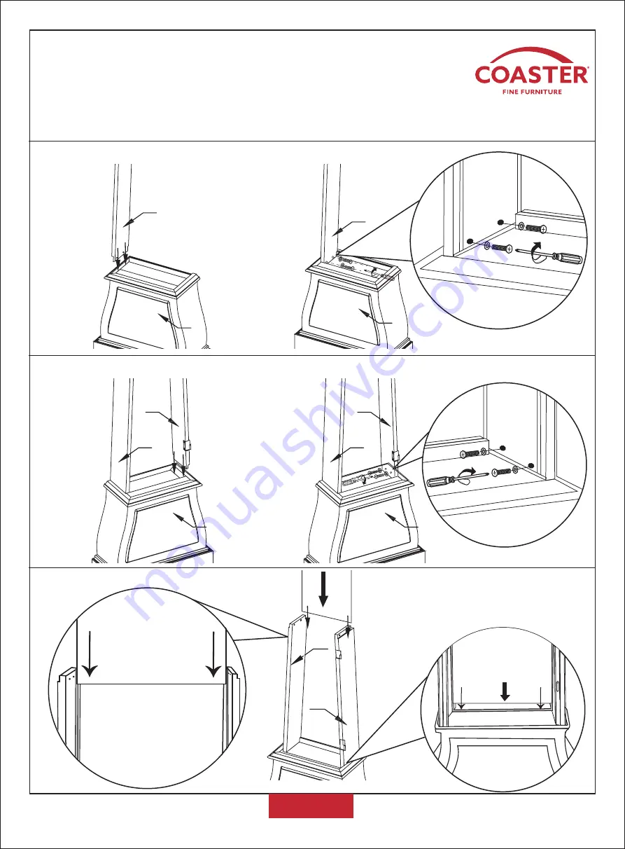 Coaster Grandfather Clock 900723 Скачать руководство пользователя страница 3