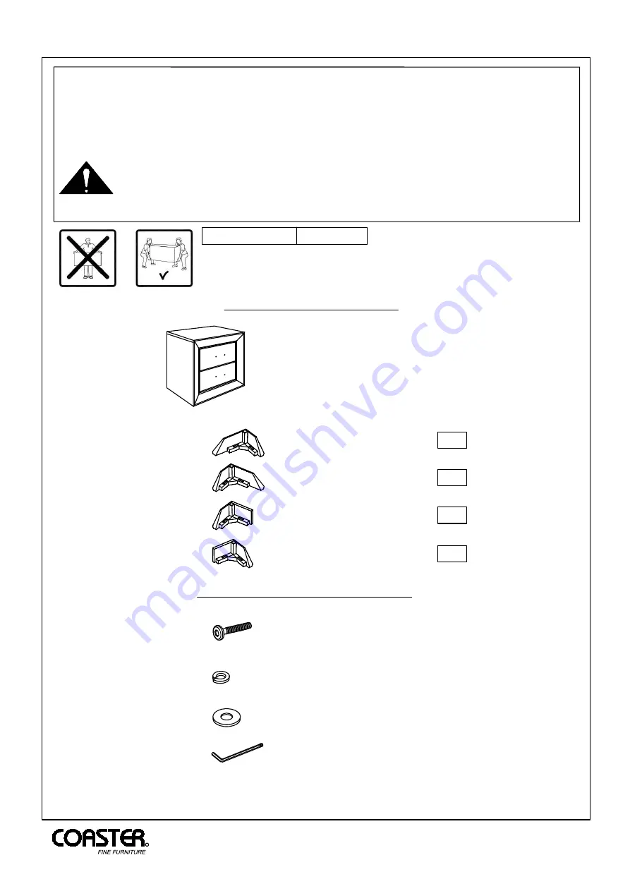 Coaster NIGHT STAND 204192 Скачать руководство пользователя страница 2