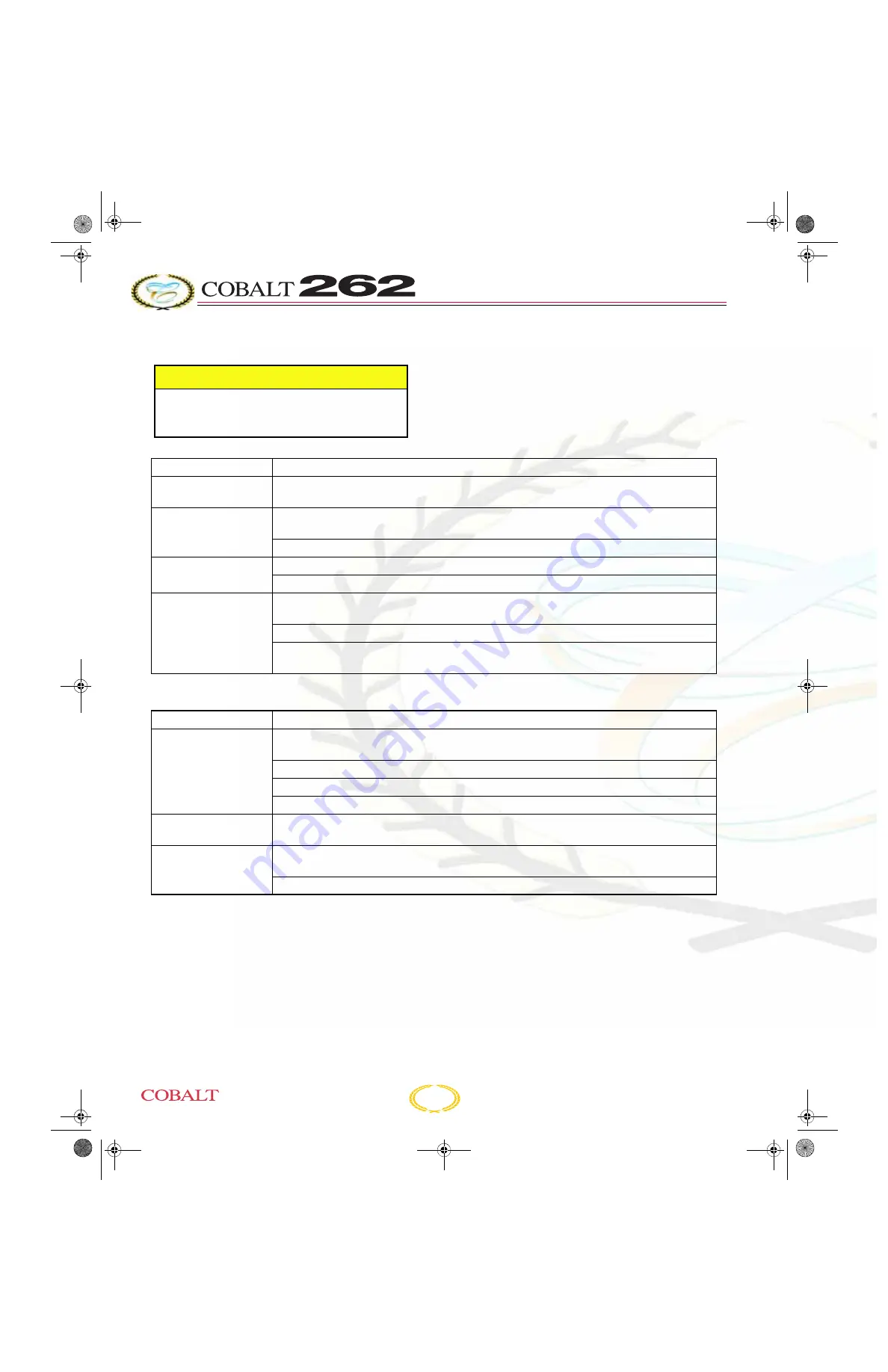 Cobalt Digital Inc 250 BOWRIDER Скачать руководство пользователя страница 116