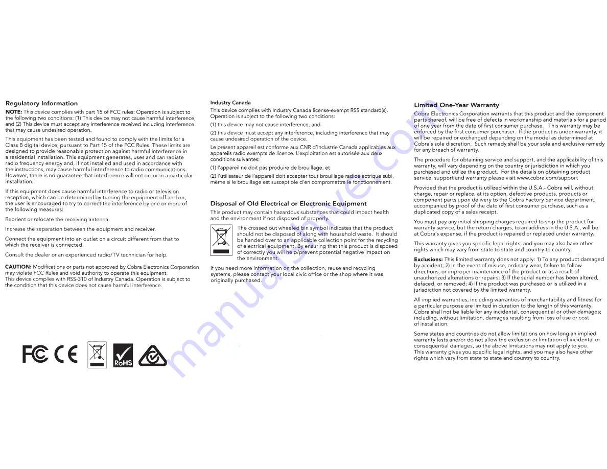 Cobra CDR835 User Manual Download Page 27