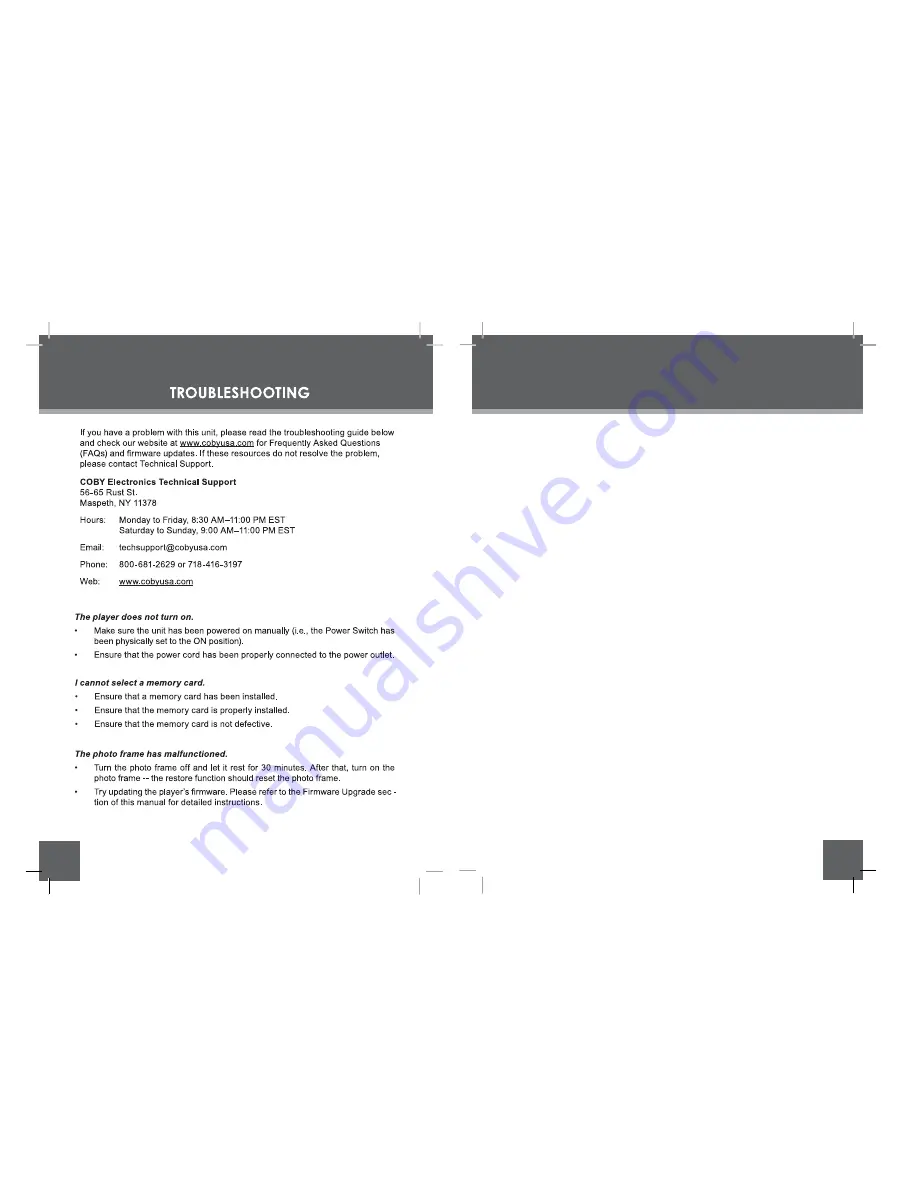 Coby DP-352 Instruction Manual Download Page 10