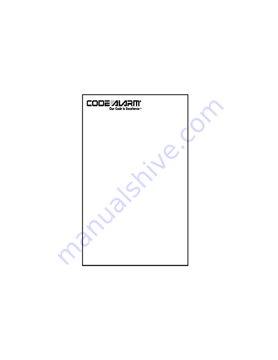 Code Alarm CATX2LED Programming Manual Download Page 2