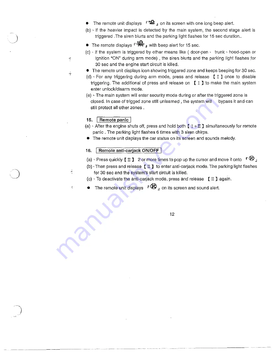 Code Alarm TW-1 Owner'S Manual Download Page 15