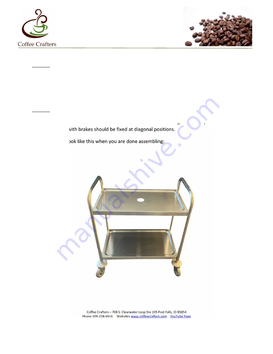 Coffee crafters AVALANCHE 1400 Manual Download Page 13