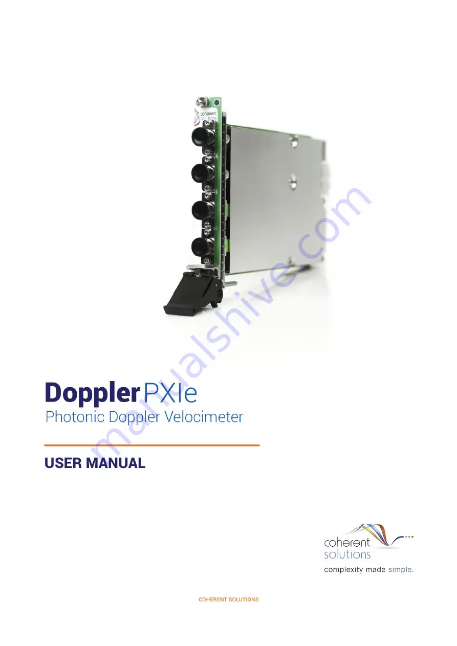 Coherent Solutions DopplerPXIe User Manual Download Page 1