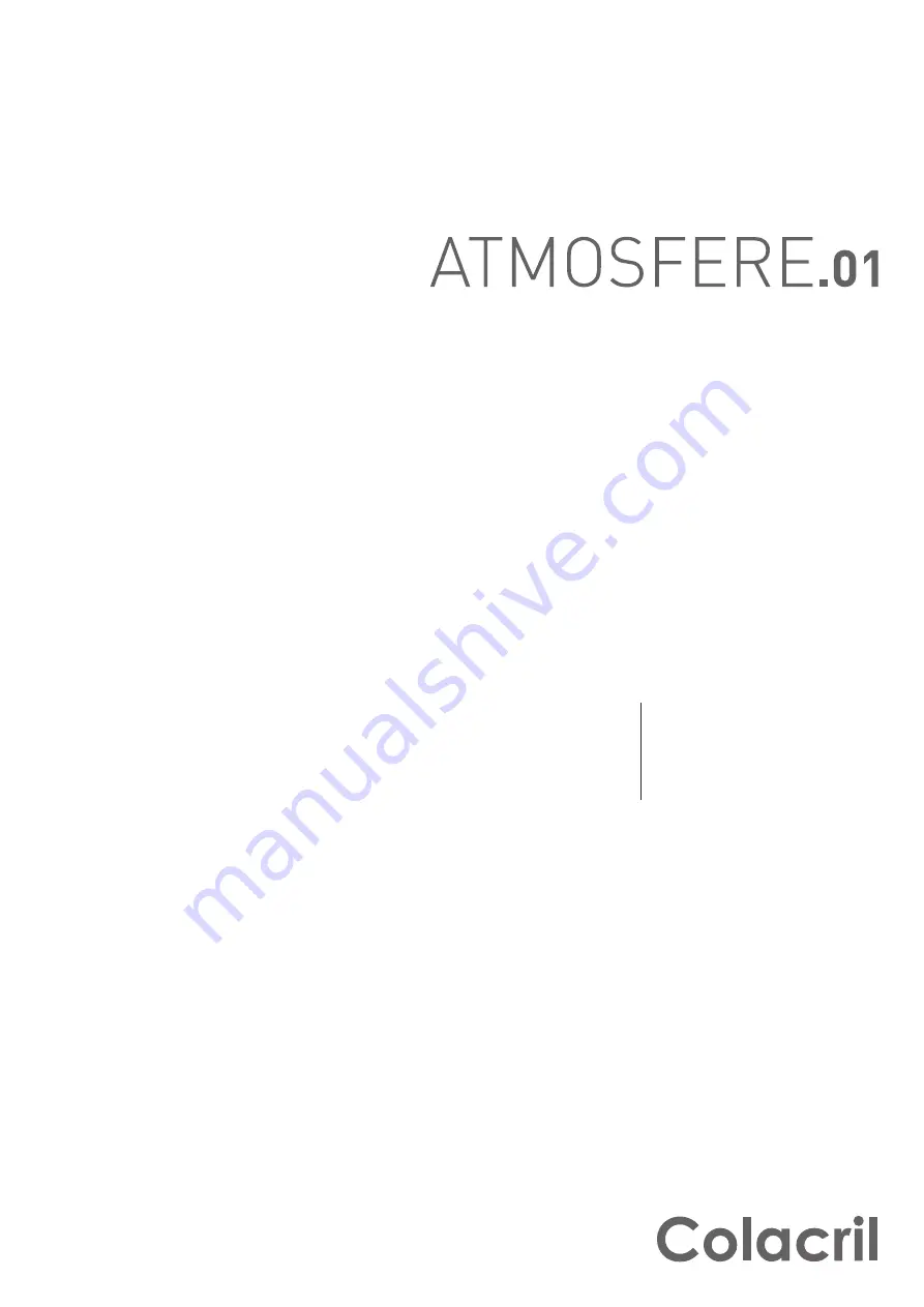 Colacril ATMOSFERE.01 Assembly Instructions Manual Download Page 1