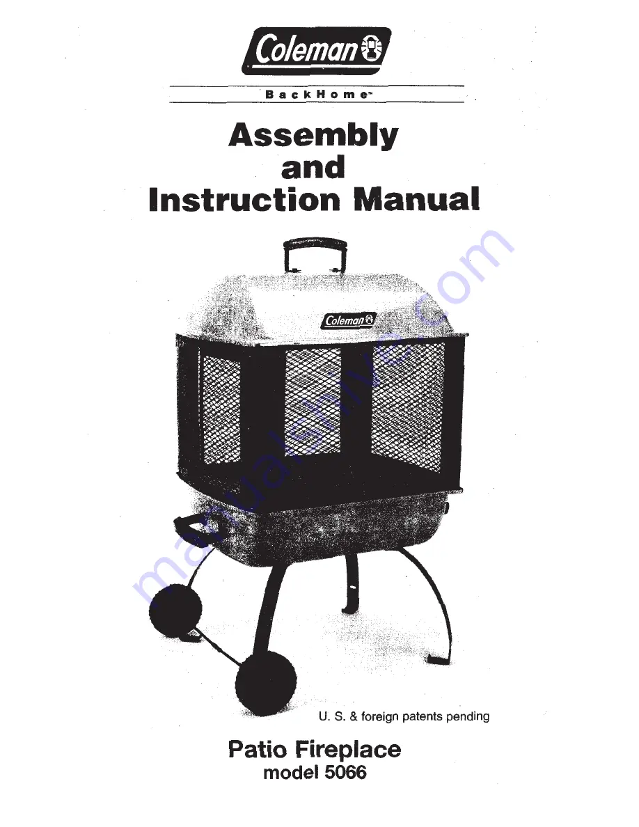 Coleman 5066 Assembly And Instruction Manual Download Page 1