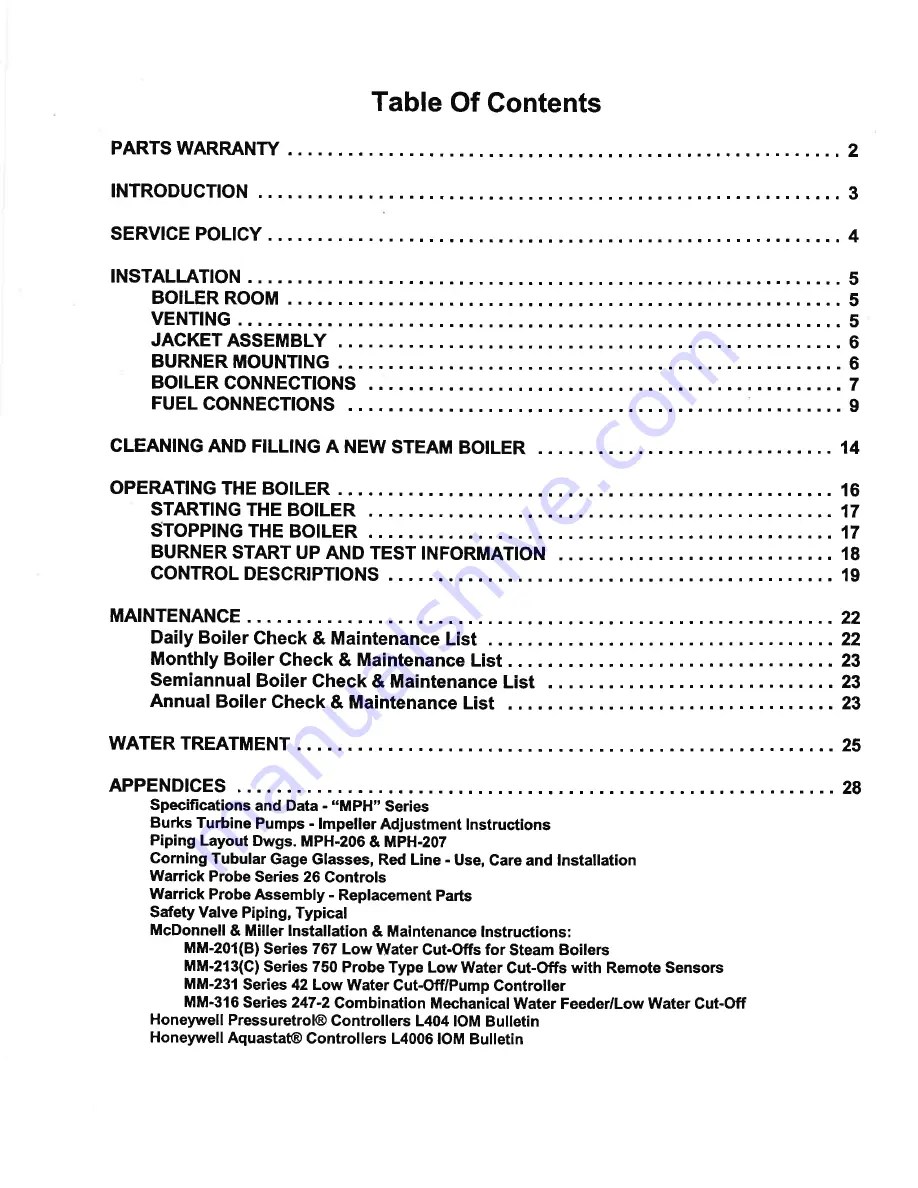 Columbia 100 Series Installation, Operation And Maintenance Manual Download Page 2