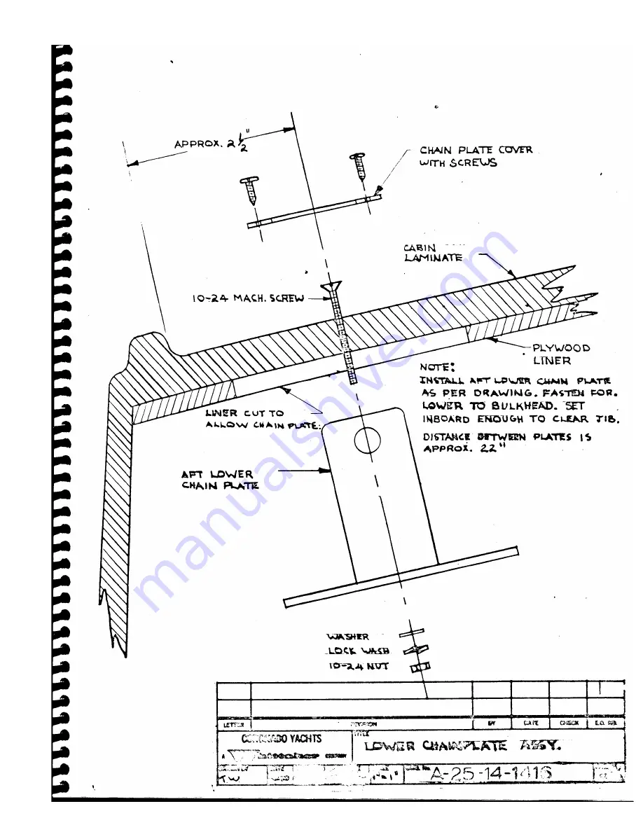 Columbia Coronado 25 Owenrs Manual Download Page 22