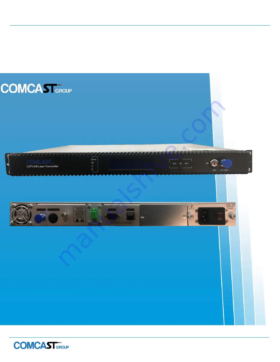 Comcast 1310nm TX Manual Download Page 1