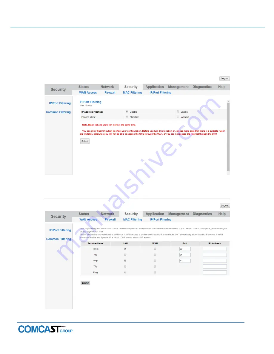 Comcast 781W Скачать руководство пользователя страница 34