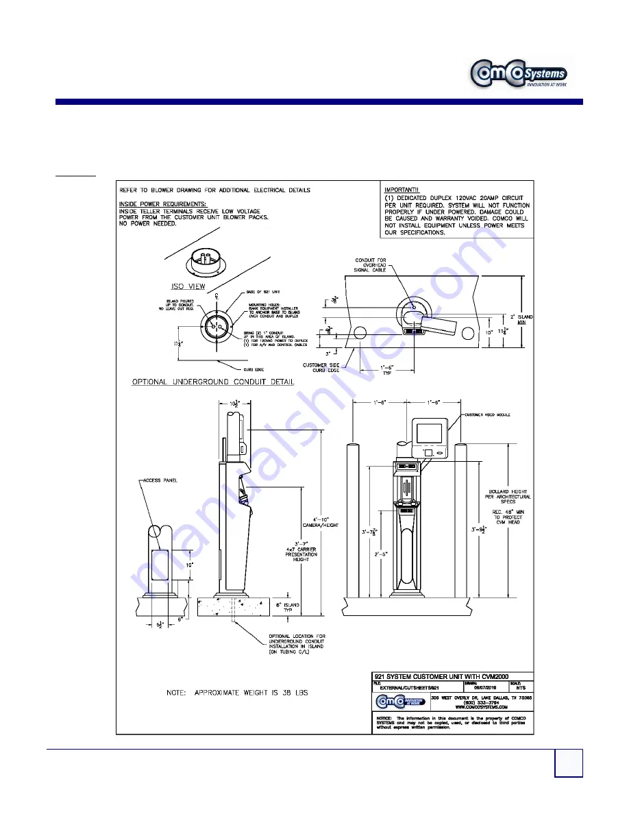 Comco 921 Series Installation And Operator'S Manual Download Page 17