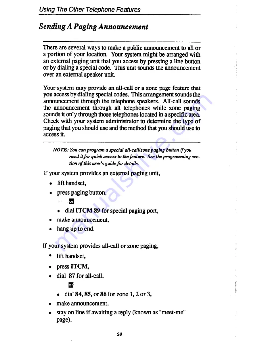 Comdial 7016S System User'S Manual Download Page 43